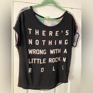 Express size small “There’s nothing wrong with a Little Rock and roll” top